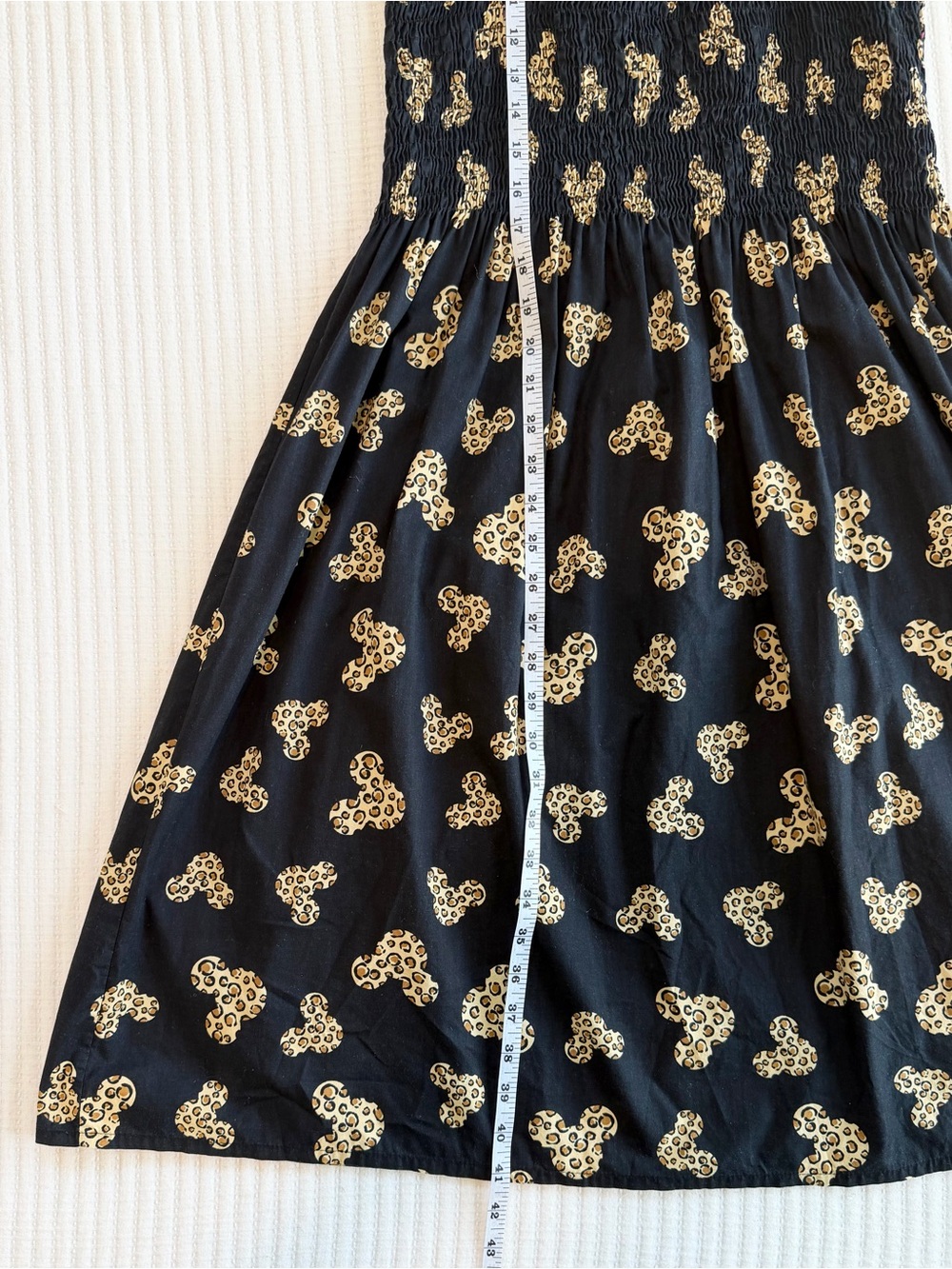 Disney Animal Kingdom Smocked Tea Length Dress with Leopard Print Mickeys - Picture 6 of 6